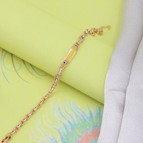 Elegant Rose Gold Bracelet with Yellow Accent, XPBL0701 - Picture 7 of 12